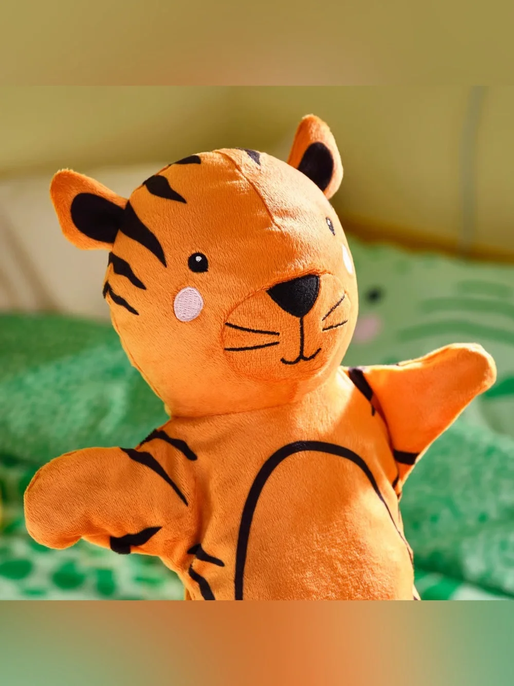 Orange Tiger Duvet Cover Set & Tiger Cushion or 3 Hand Puppets